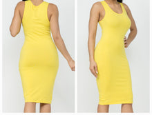 Load image into Gallery viewer, Bodycon Yellow Dress
