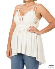 Load image into Gallery viewer, Crochet Lace Top -Plus Size
